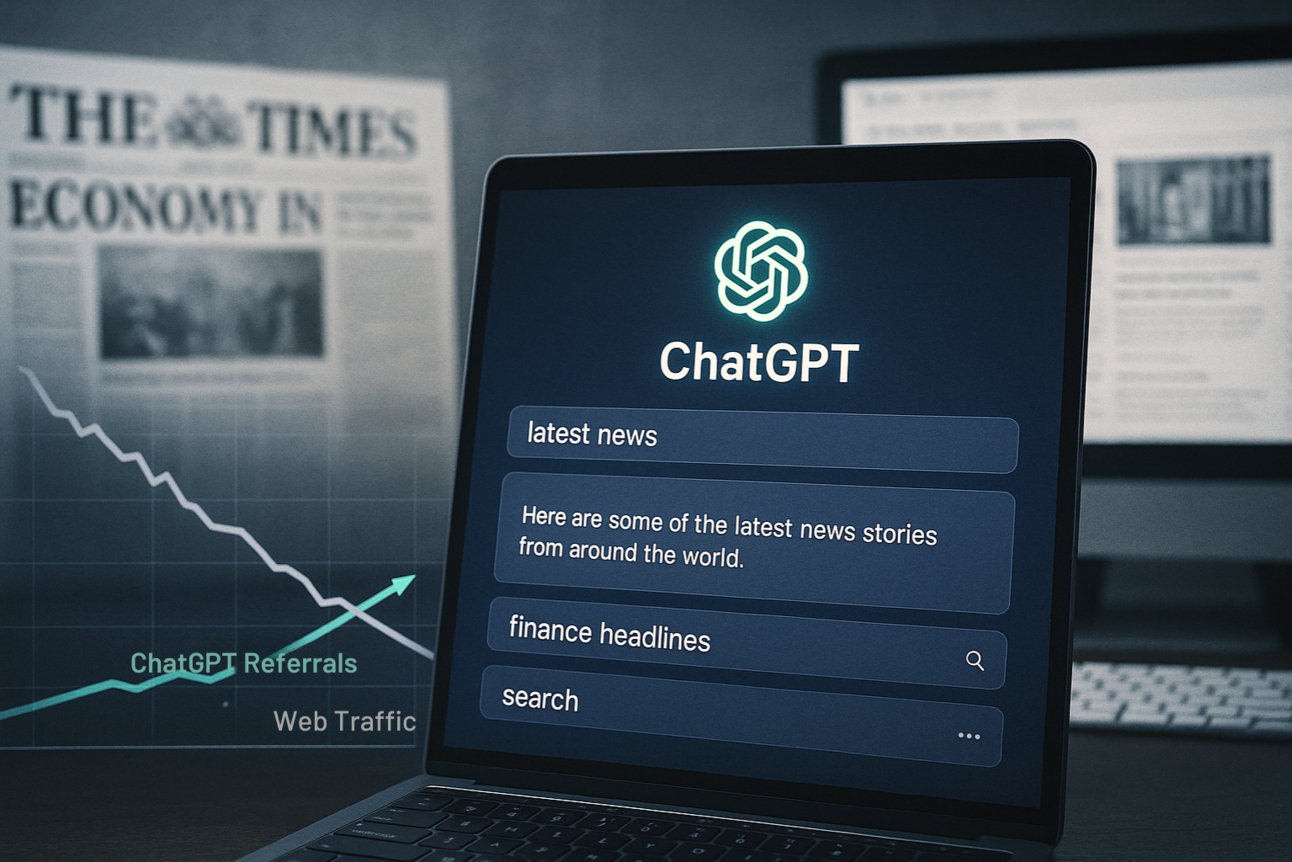 Chatgpt引用激增，但新闻网站仍失去搜索流量